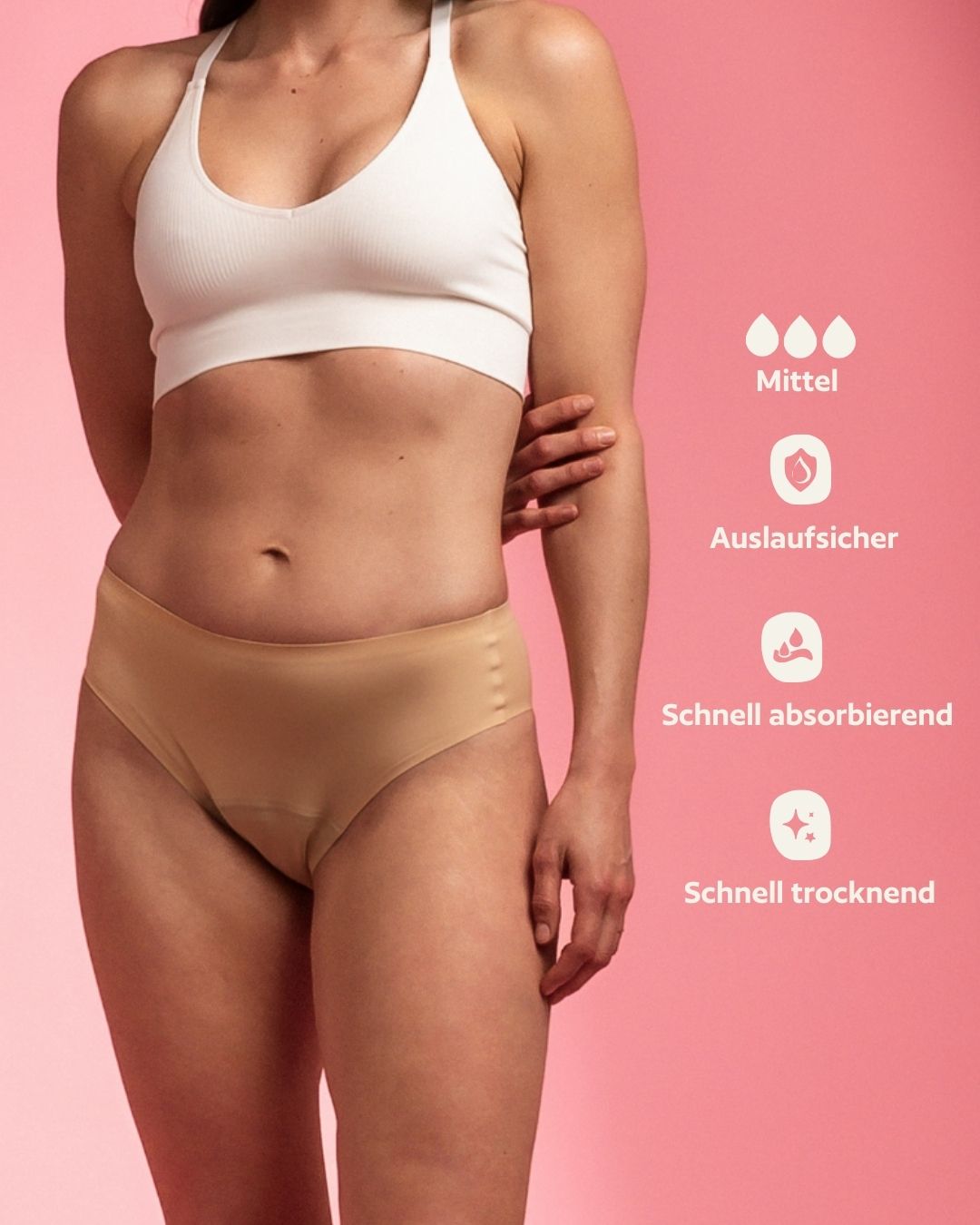 Periodenunterwäsche - Cheeky - Beige
