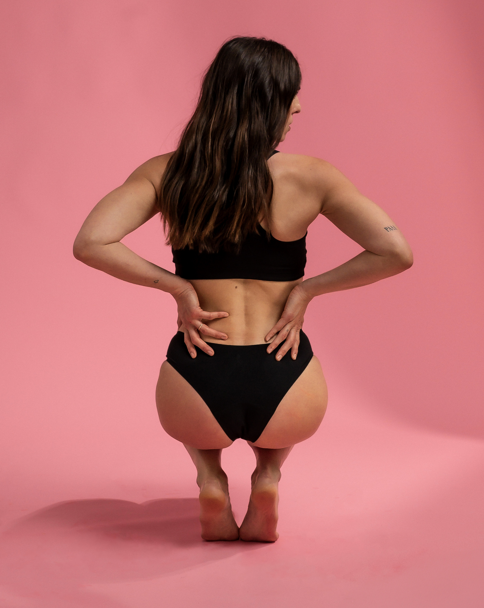 dais cheeky period underwear black made of a nylon mix material