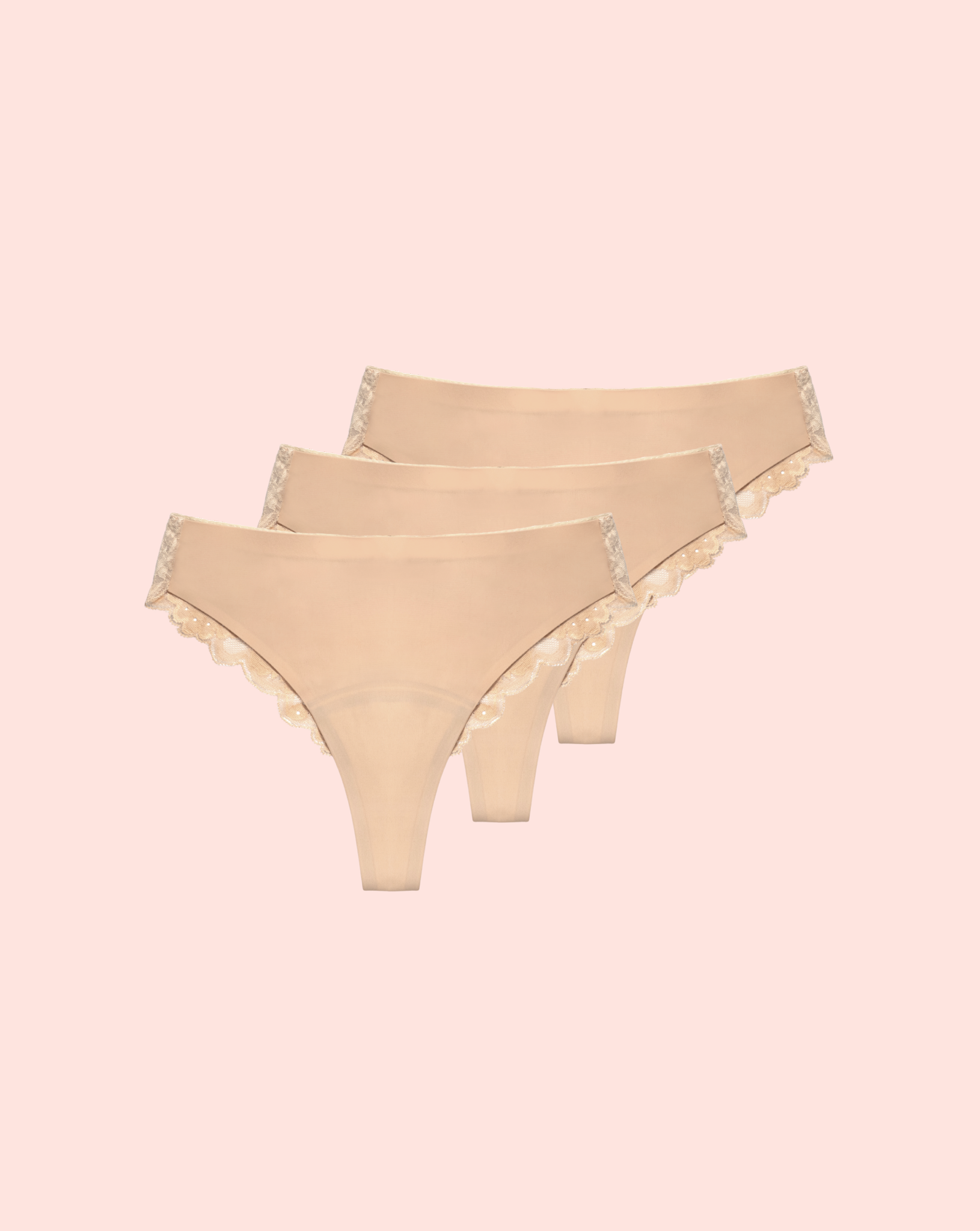 Daily - Brazilian mit Spitze - Beige