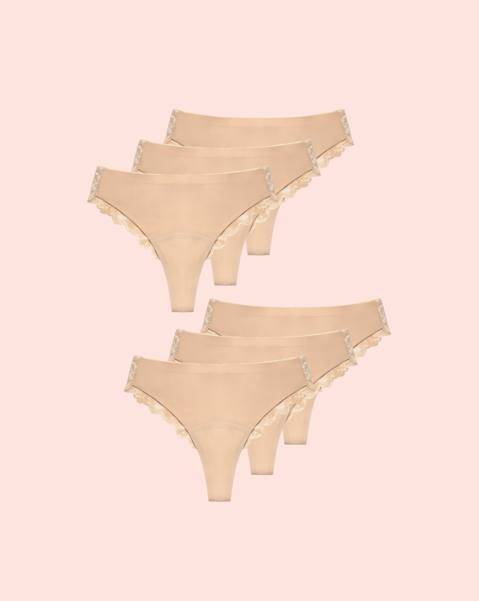 Daily - Brazilian mit Spitze - Beige