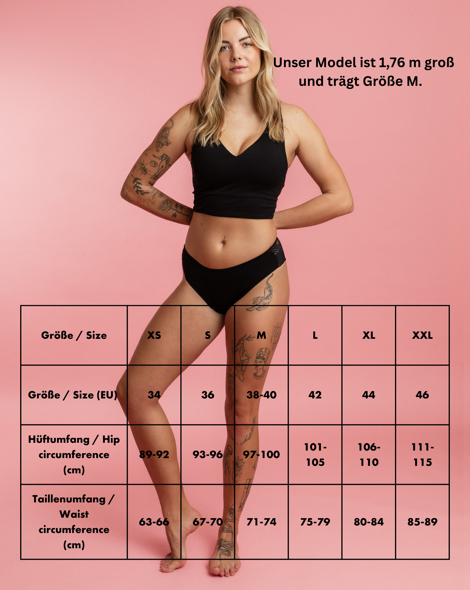 Period Underwear - Brazilian with Lace - Black