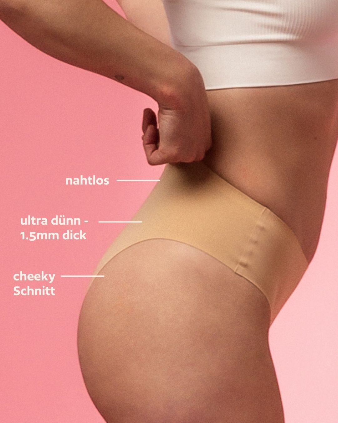 Periodenunterwäsche - Cheeky - Beige