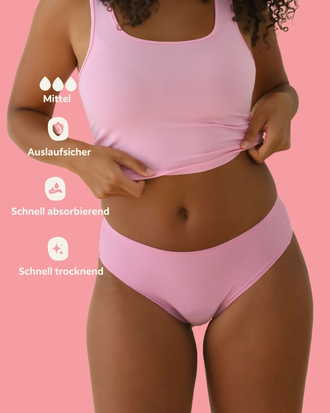 Periodenunterwäsche - Cheeky - Pink