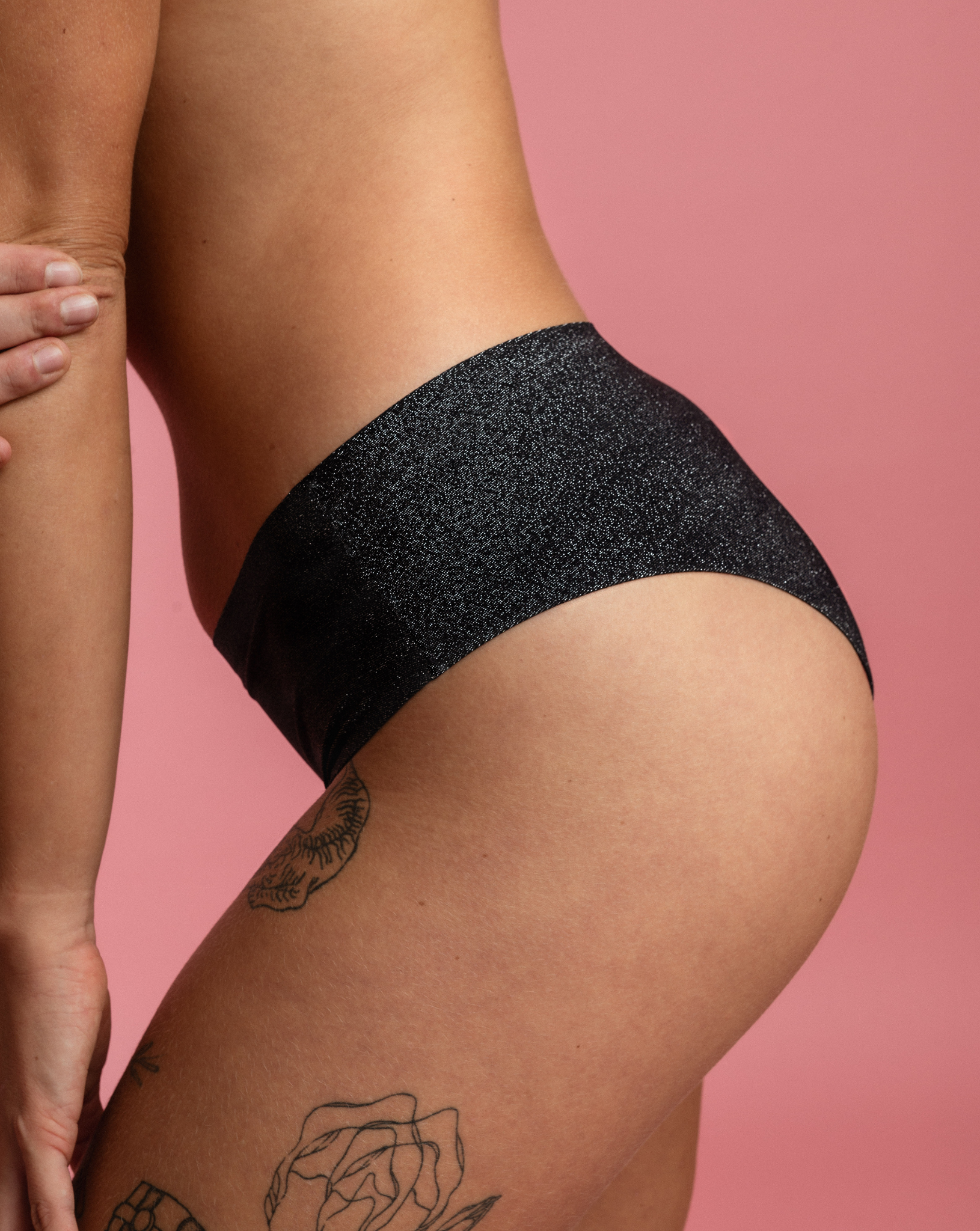 Periodenunterwäsche - Cheeky - Glitzer Schwarz