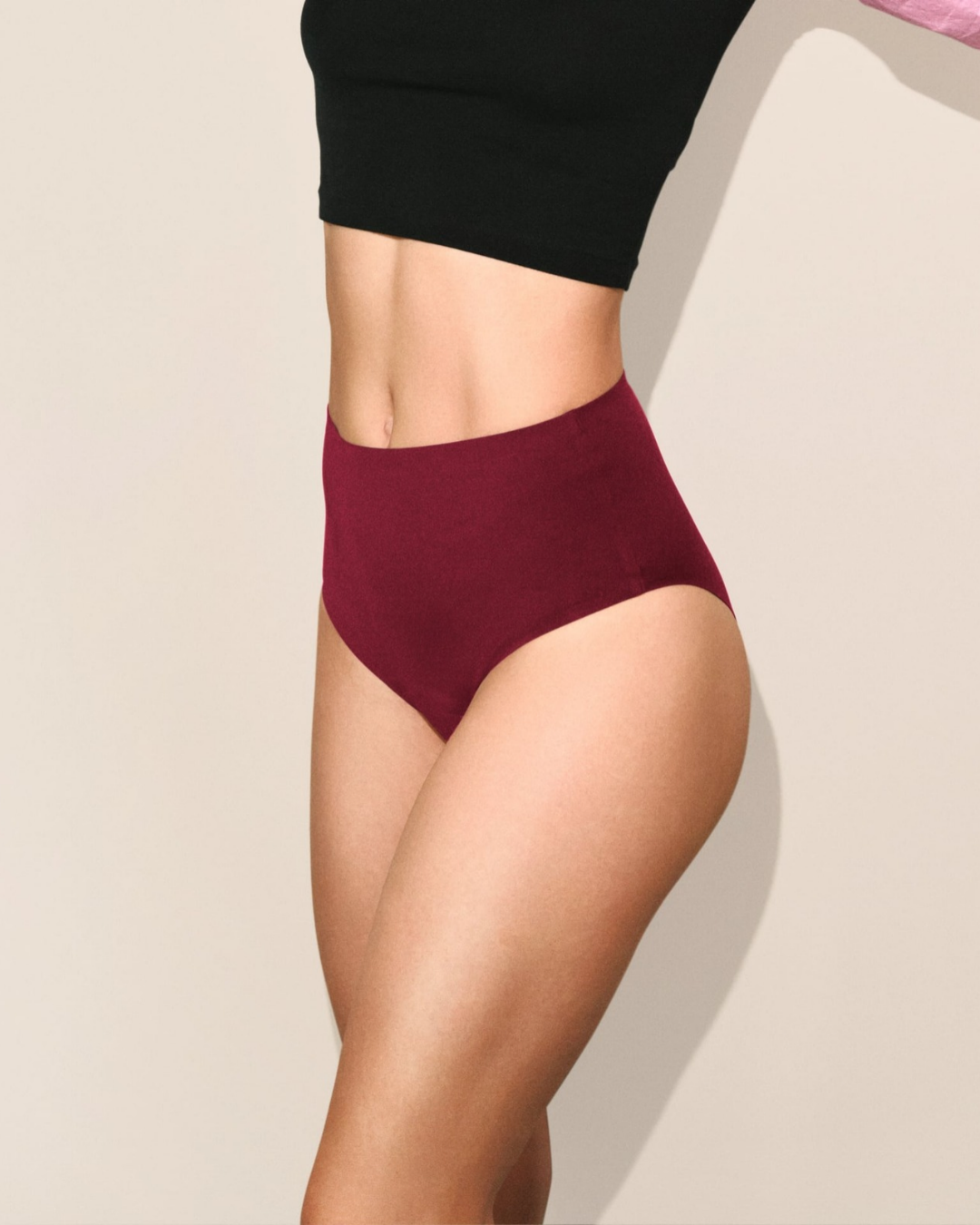 Periodenunterwäsche - Night - High Waist Burgundy Limited Edition