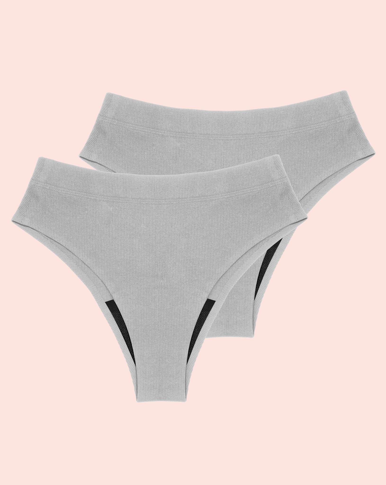 Periodenunterwäsche - Cheeky Ribbed - Grau