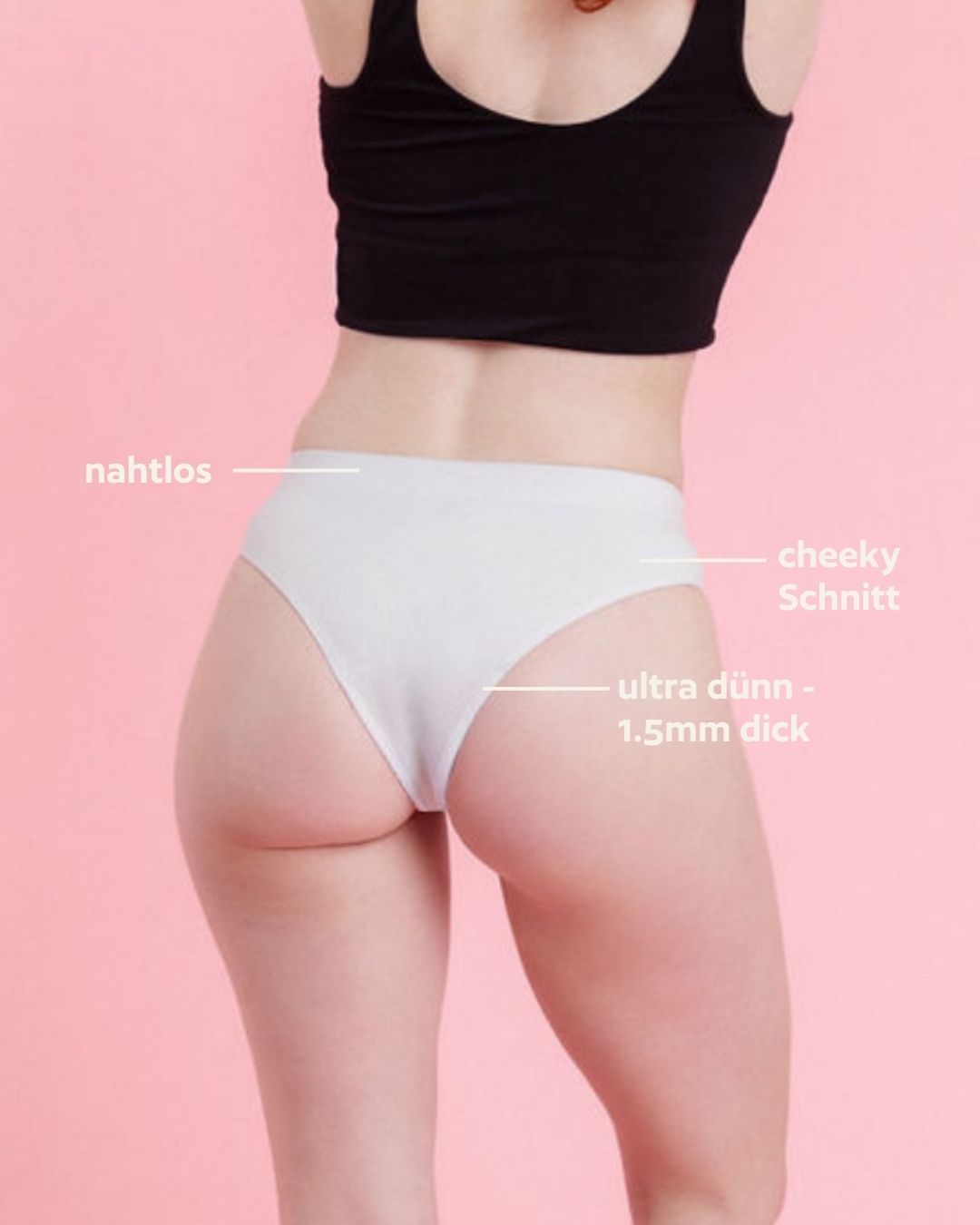 Periodenunterwäsche - Cheeky Ribbed - Grau