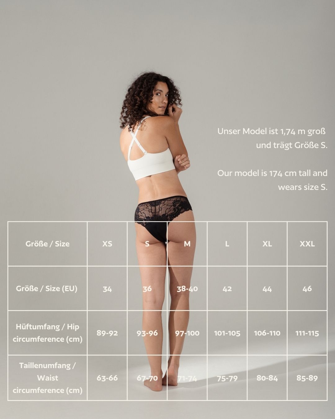 Periodenunterwäsche - Brazilian mit Spitze - Schwarz