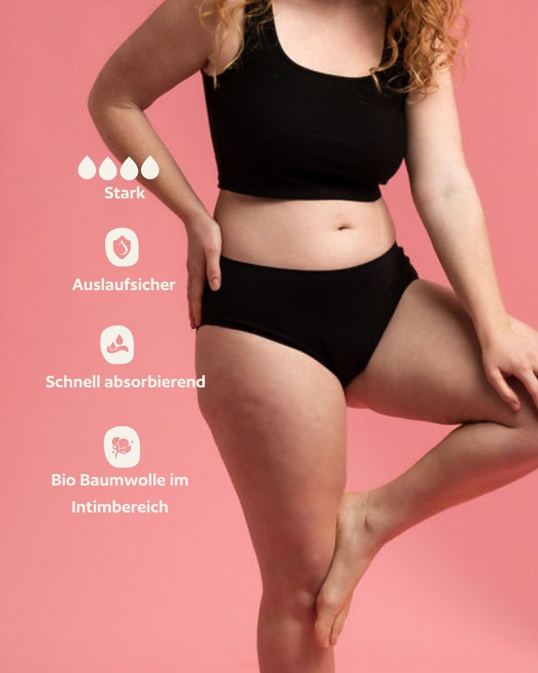 Periodenunterwäsche - Hipster - Schwarz