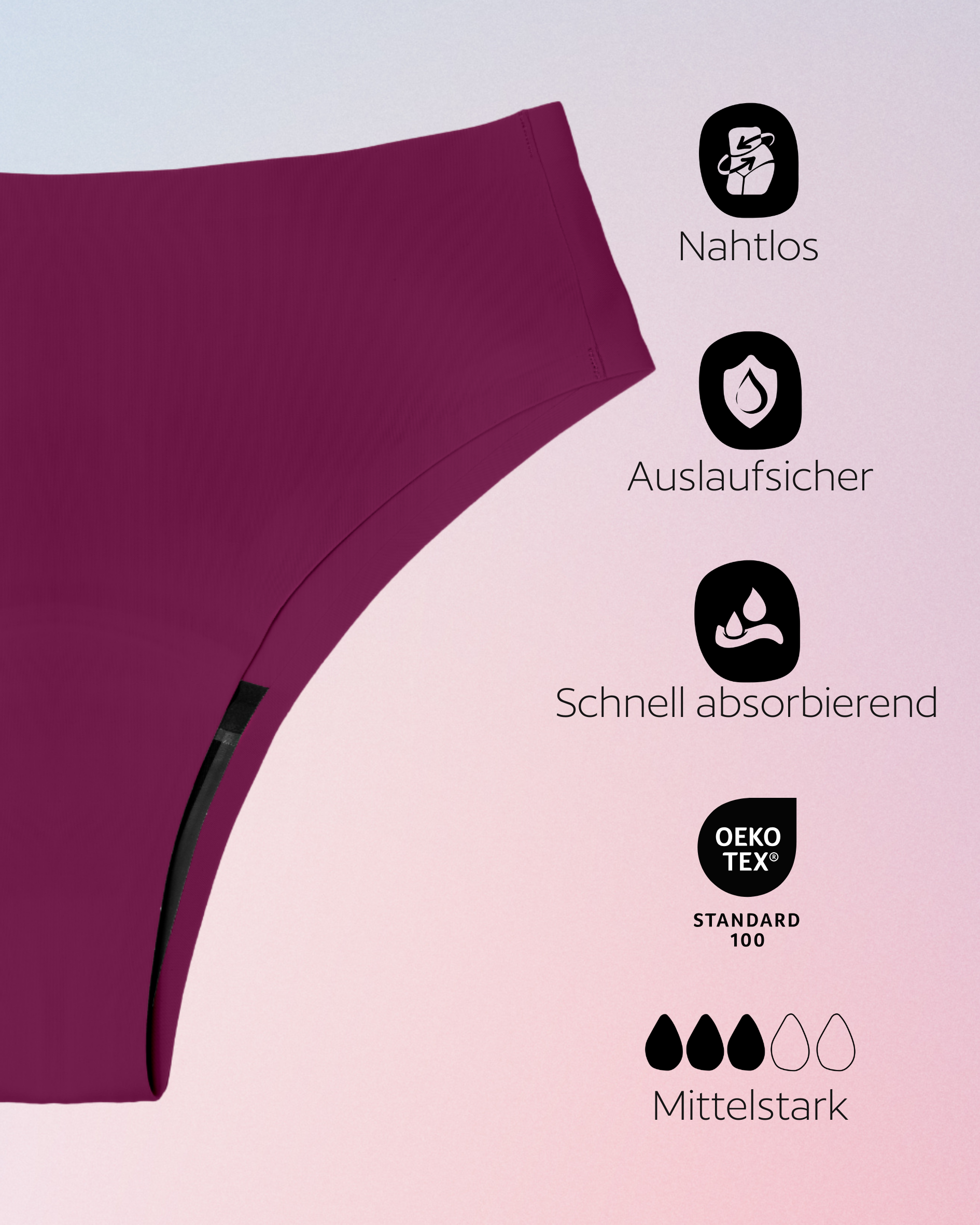 Periodenunterwäsche - Cheeky - Berry