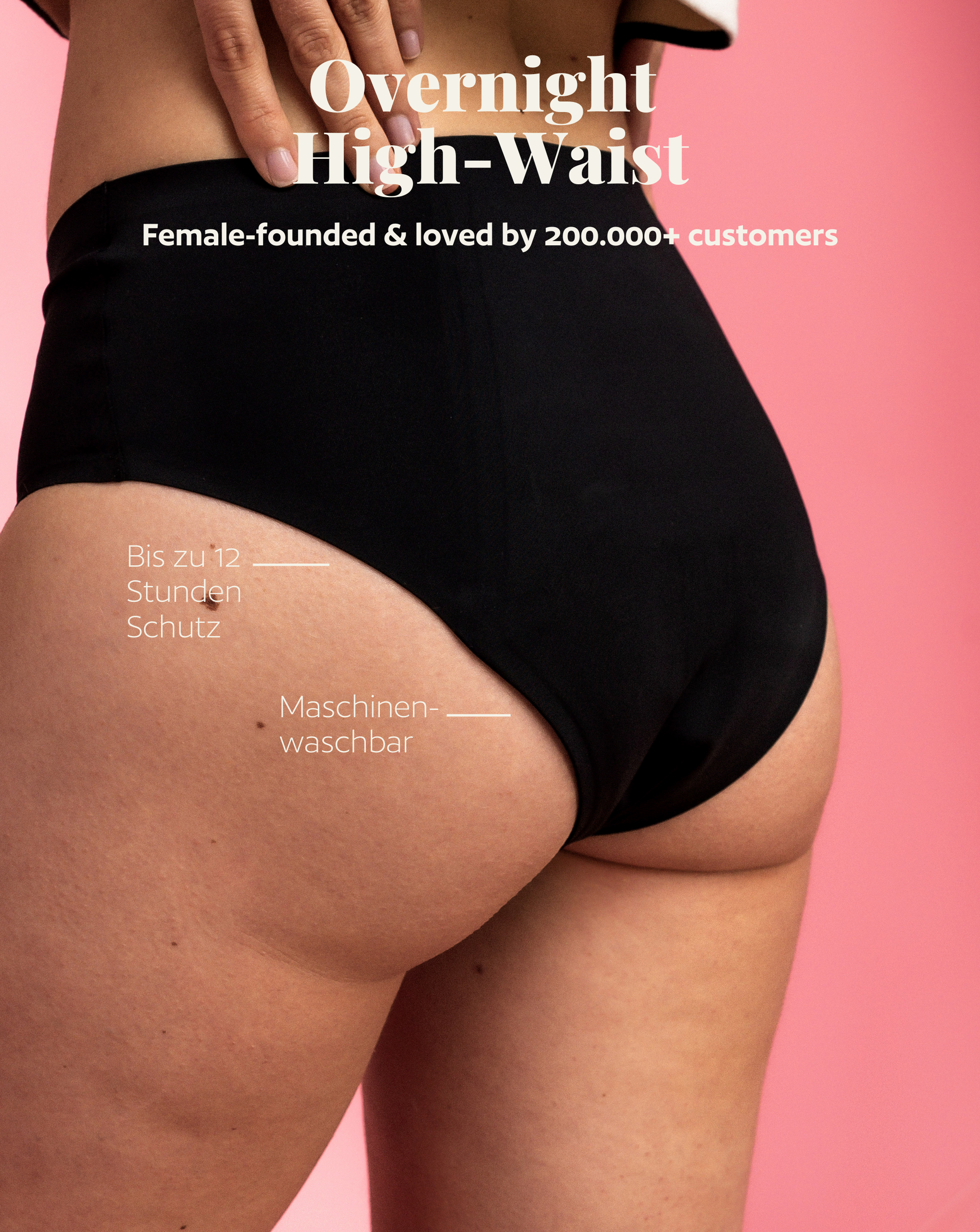 Periodenunterwäsche - High Waist - Overnight
