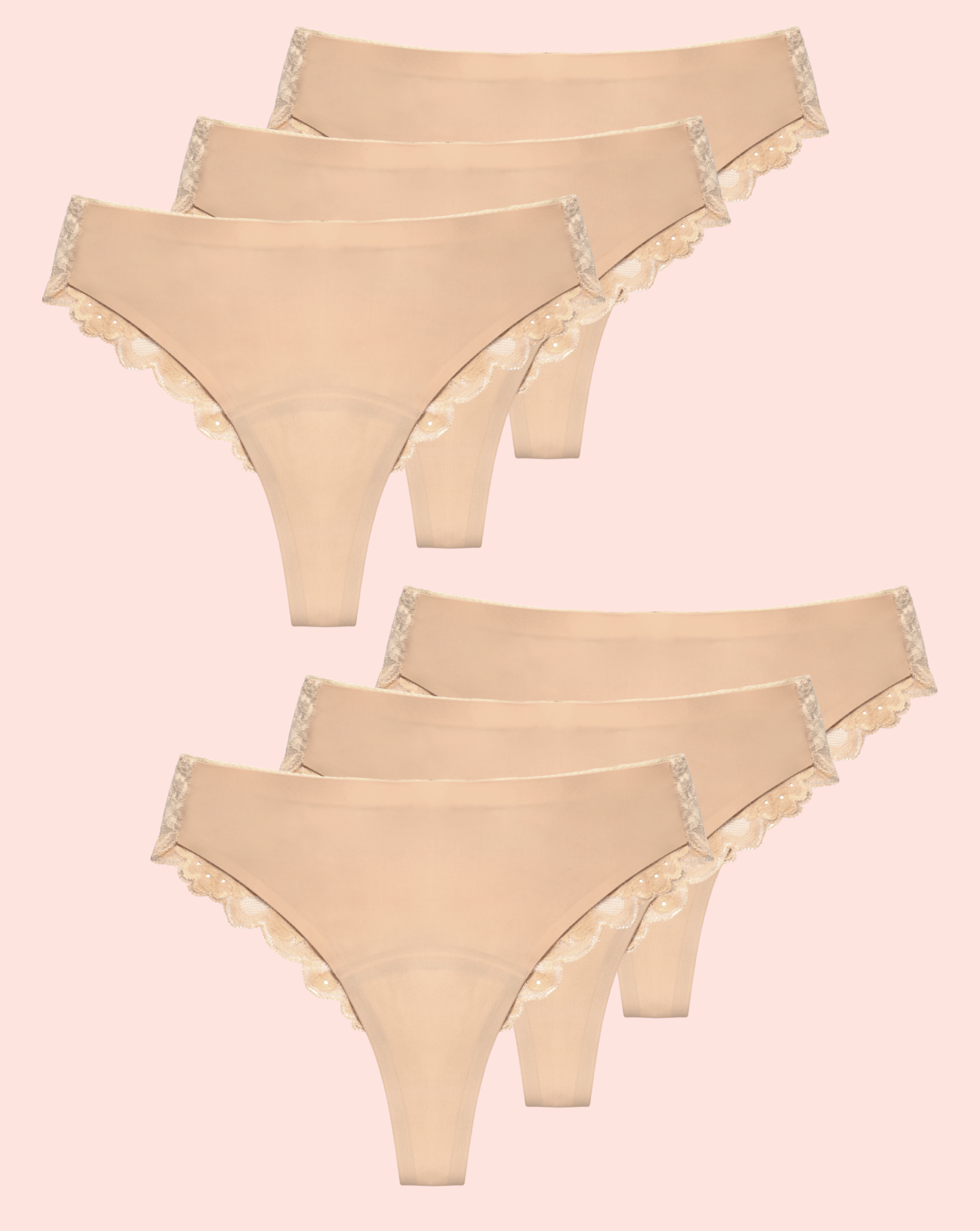 Daily - Brazilian mit Spitze - Beige