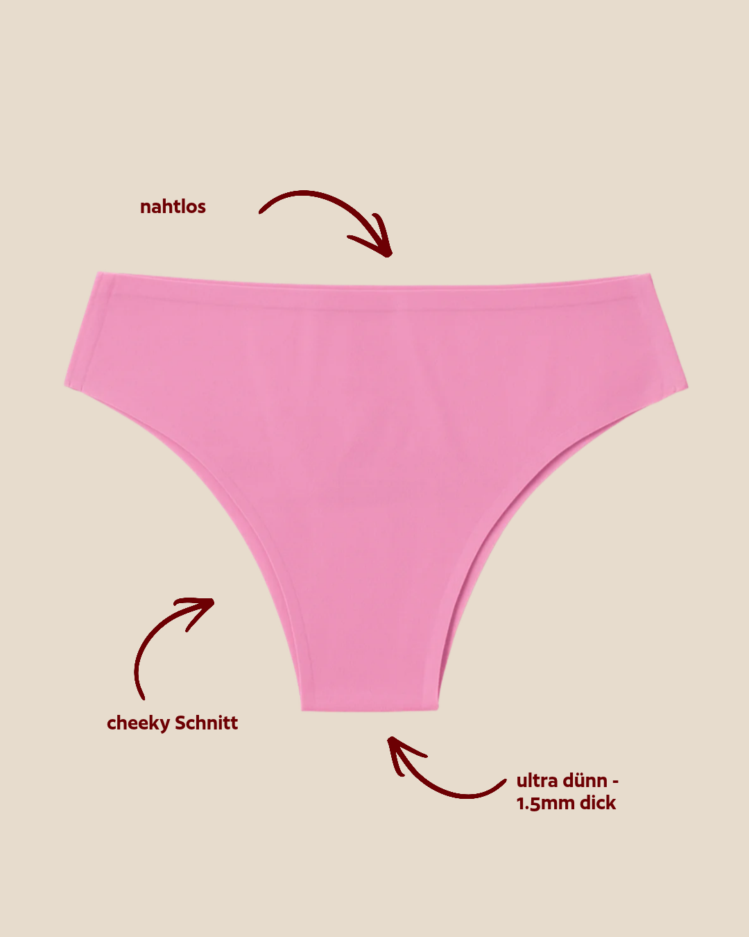 Periodenunterwäsche - Cheeky - Pink