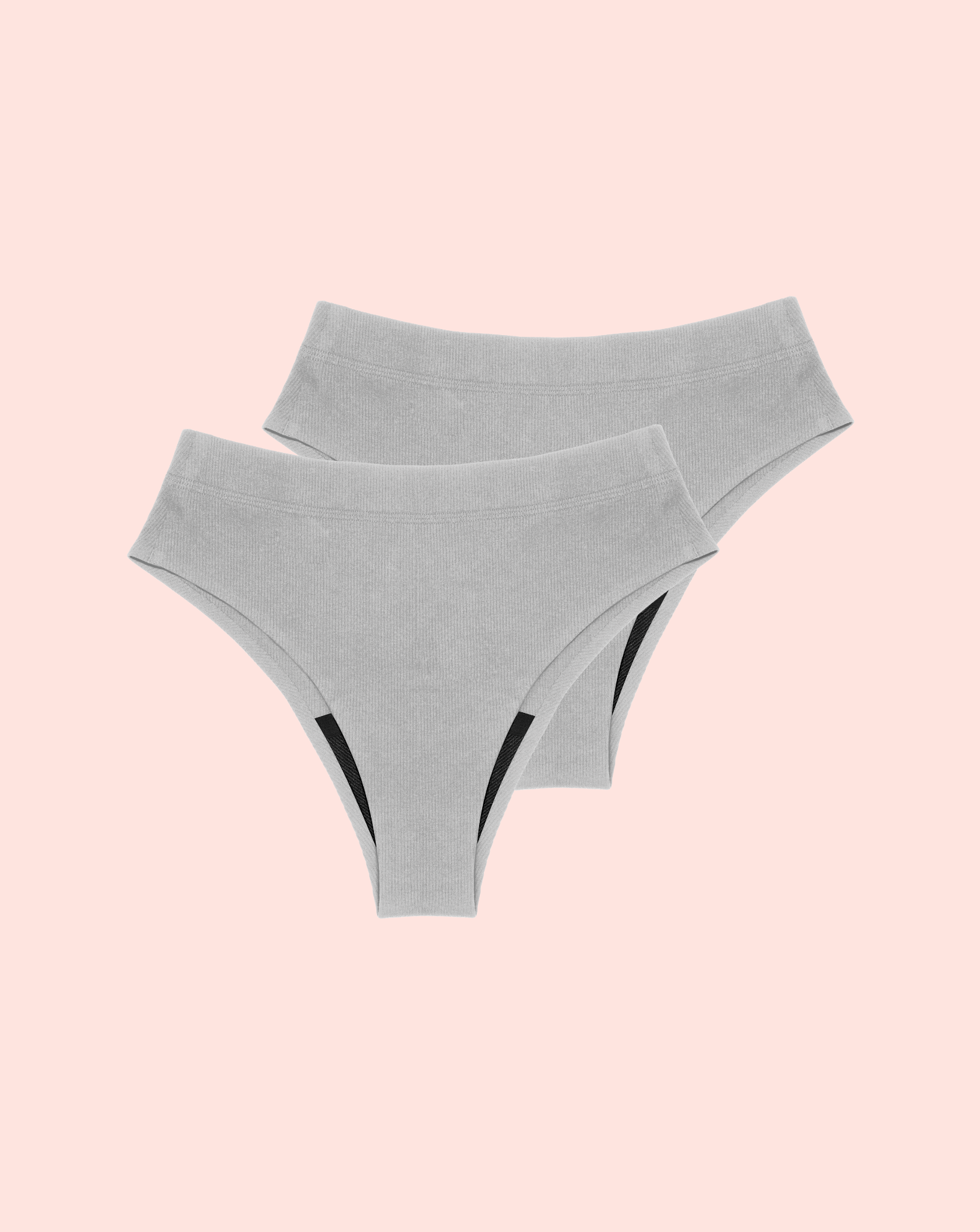 Periodenunterwäsche - Cheeky Ribbed - Grau