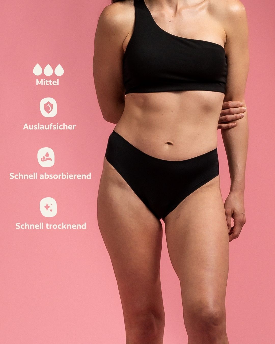 Periodenunterwäsche - Cheeky - Schwarz