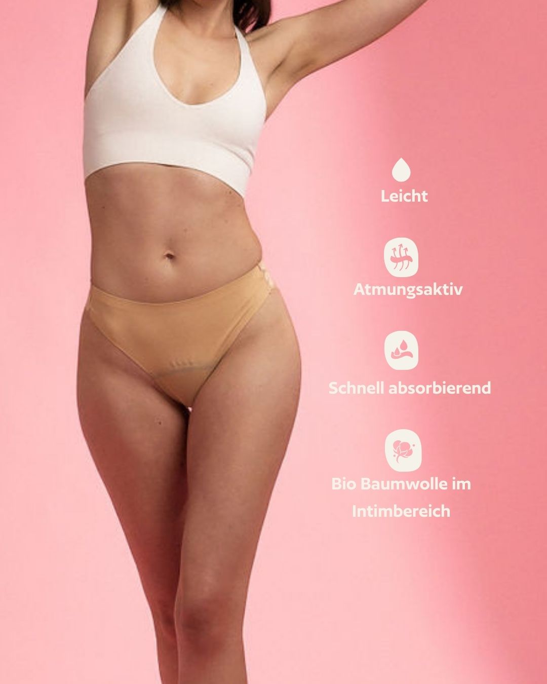 Daily - Brazilian mit Spitze - Beige