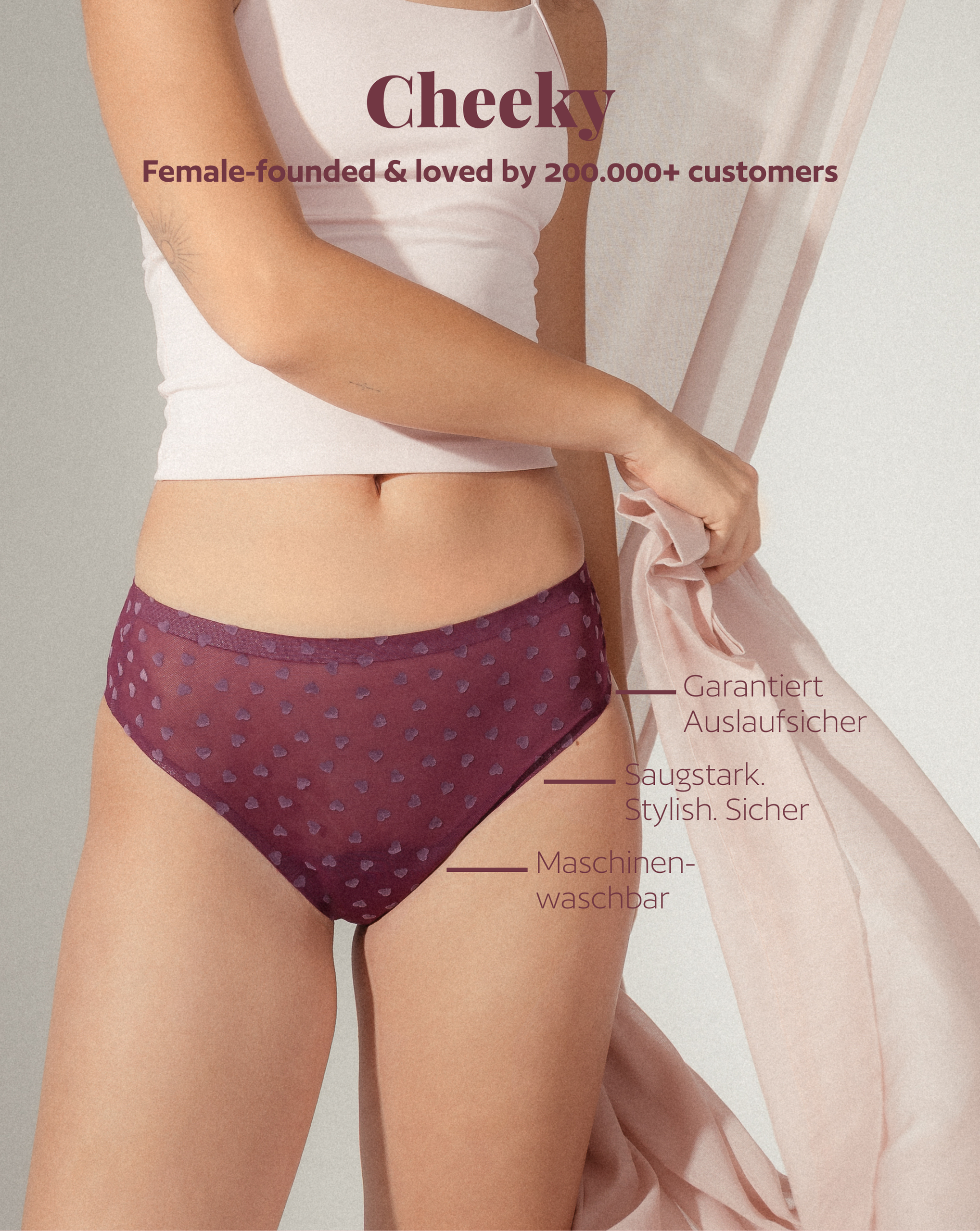 Periodenunterwäsche - Cheeky - Breast Cancer Awareness Limited Edition