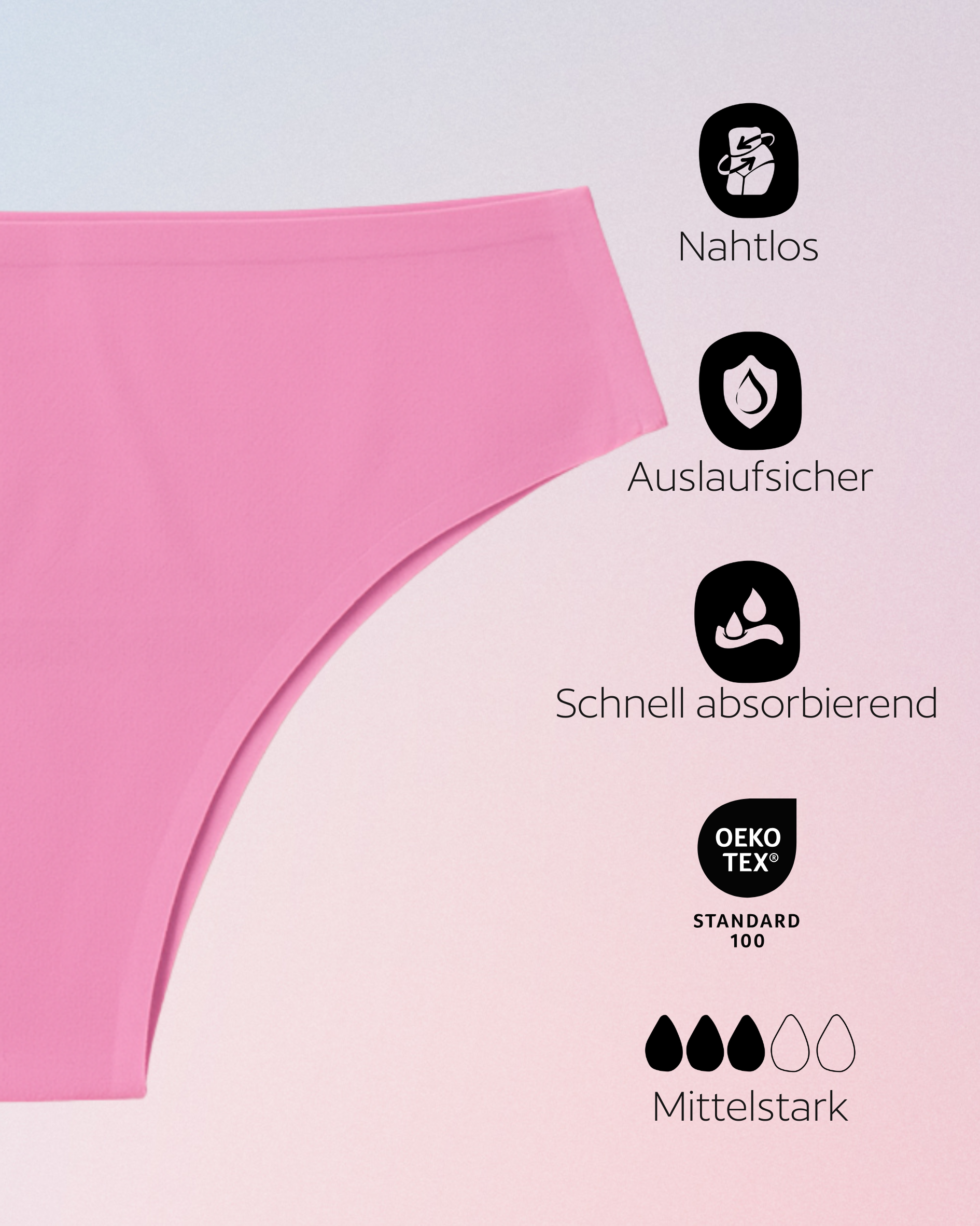 Periodenunterwäsche - Cheeky - Pink