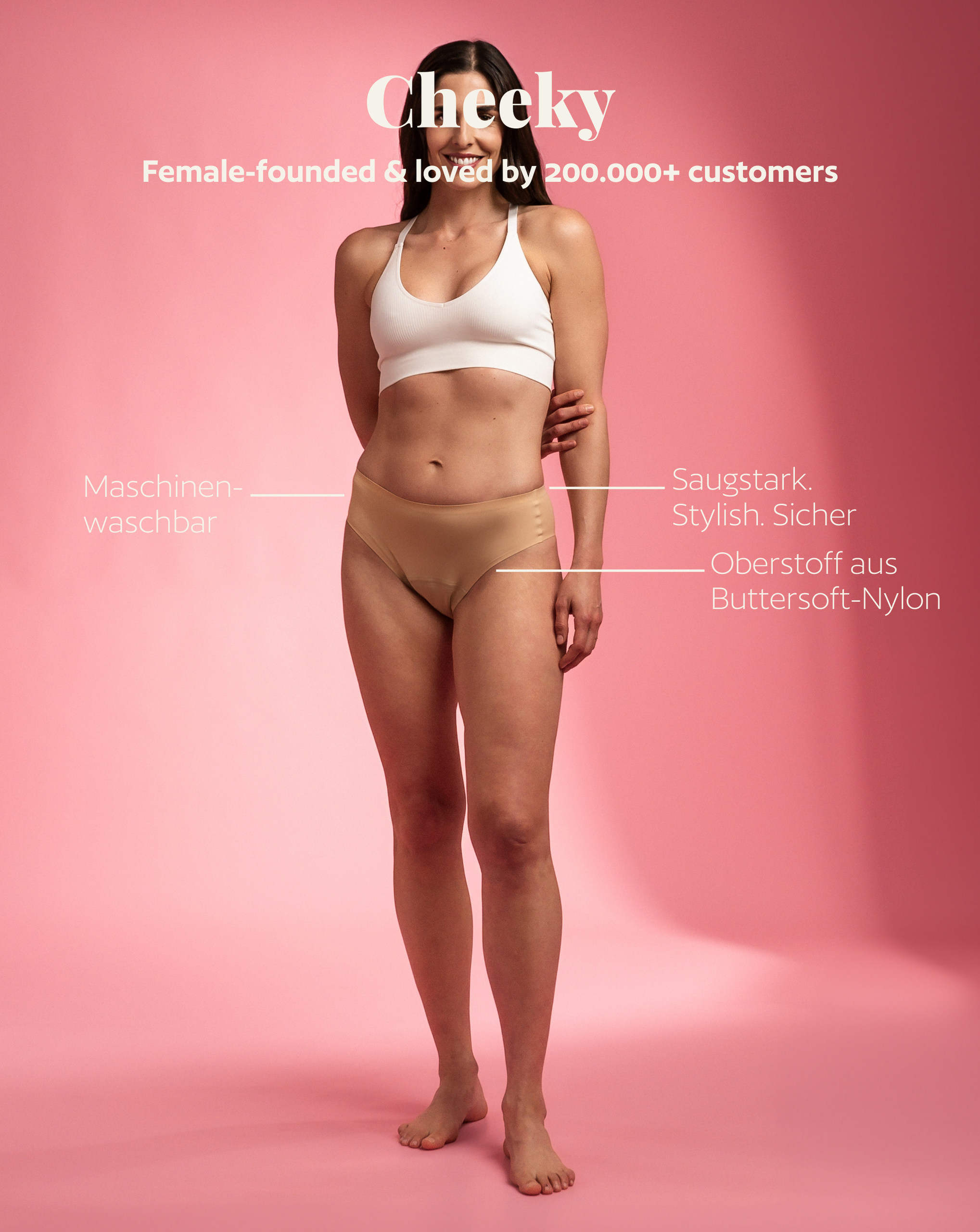 Periodenunterwäsche - Cheeky - Beige