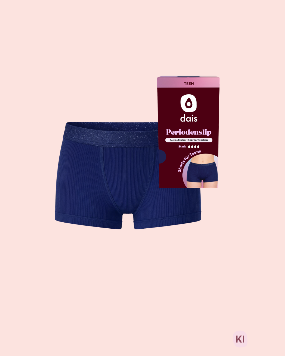 Periodenunterwäsche-Teen-Shorty-Navy