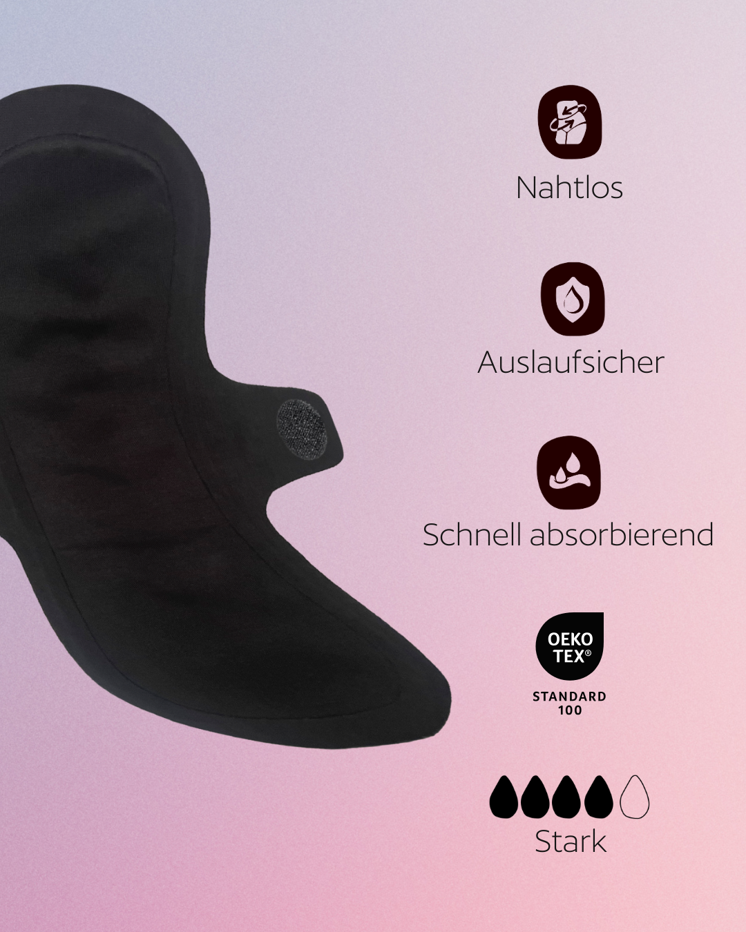 3 x Set- waschbare Binde