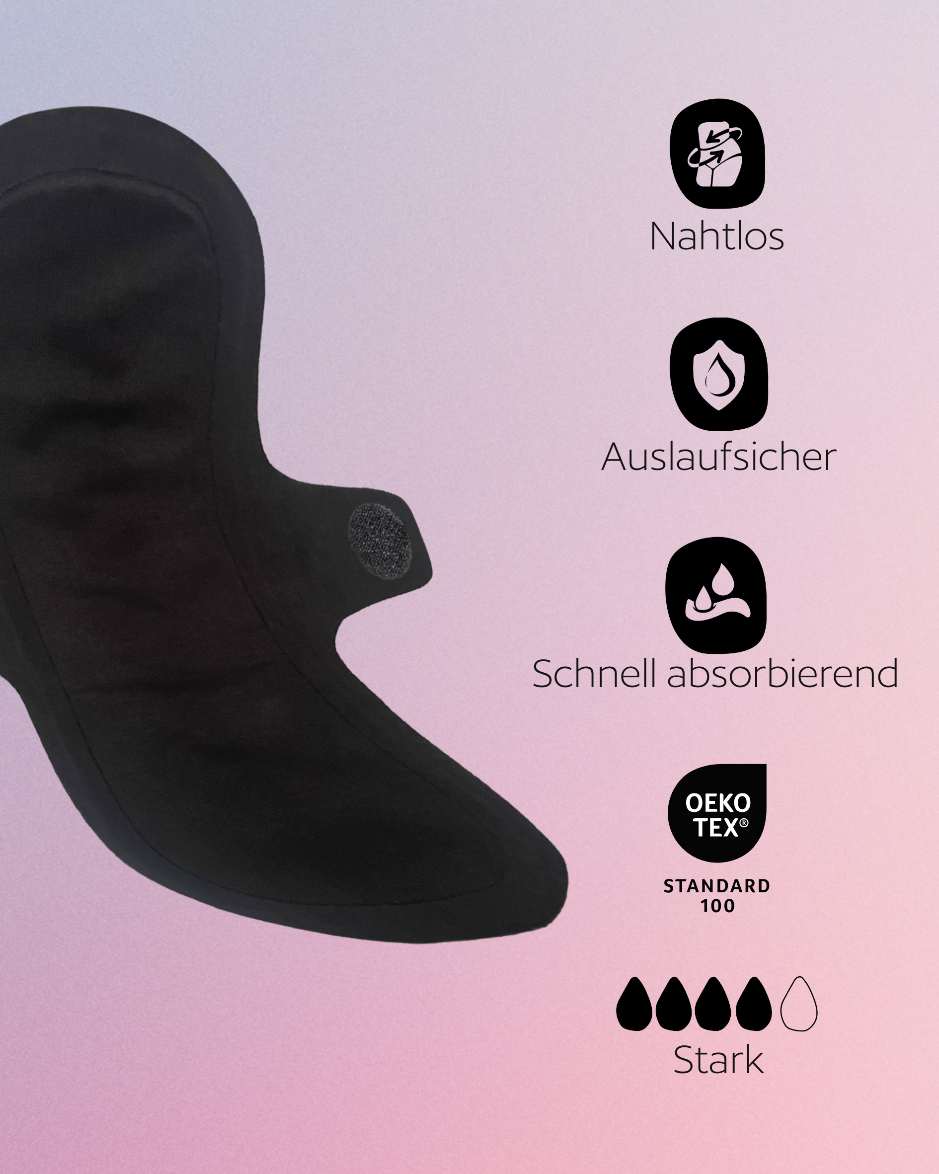 3 x Set- waschbare Binde