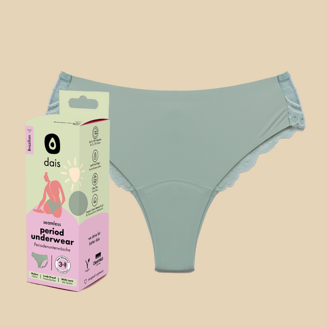 dais period underwear mint brazilian with lace summer limited edition